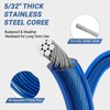 40FT Outdoor Clothesline Wire Rope System, Adjustable Steel Laundry Line