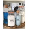 32PCS Laundry Room Labels Waterproof, Clear Laundry Labels for Jars,
