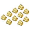 PATIKIL 6mm Tube OD Brass Compression Sleeves Ferrules 10 Pack
