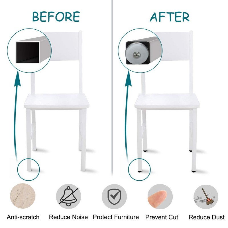 sourcingmap Adjustable Leveling Feet 25 x 25mm Inserts Furniture Table