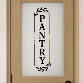 Black Pantry Door Vinyl Decal, Pantry Decal, Pantry Sticker, Vinyl for Glass, Pantry Door Farmhouse Kitchen Decor Sticker, 18 * 5 Inch