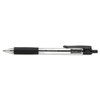 Universal 15530 Economy Retractable Ballpoint Pen, Black Ink, Clear, 1mm,