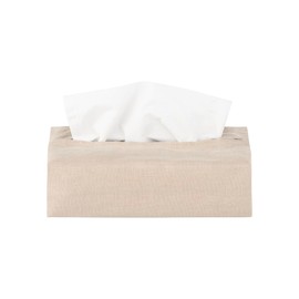 blomus TISU Linen Rectangular Tissue Box Cover - Moonbeam (Beige)