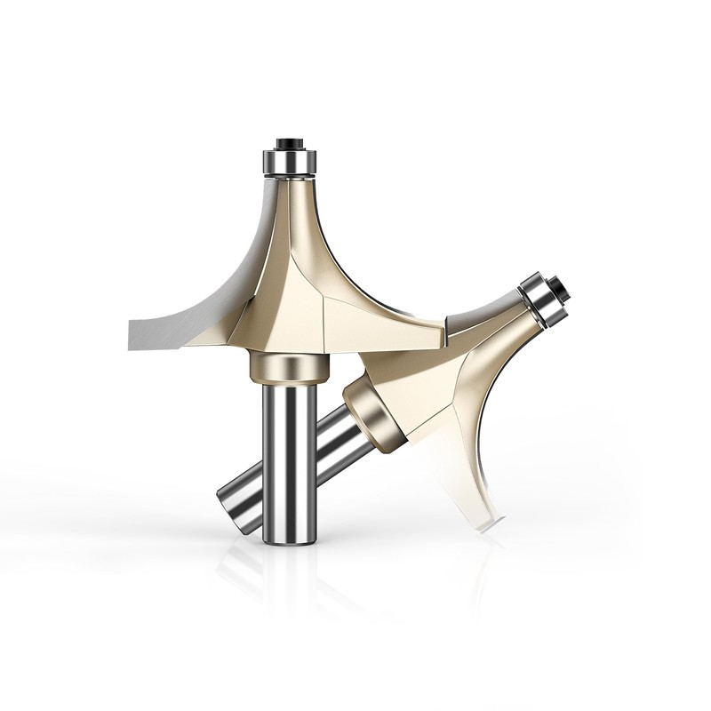 HUHAO 1-3/8" Radius Roundover Router Bit 1/2 Inch Shank,Edge Forming