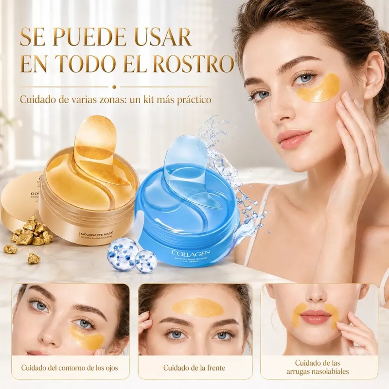 Parches Hydrogel Contorno Ojos Acido Hialuronico Antiarrugas