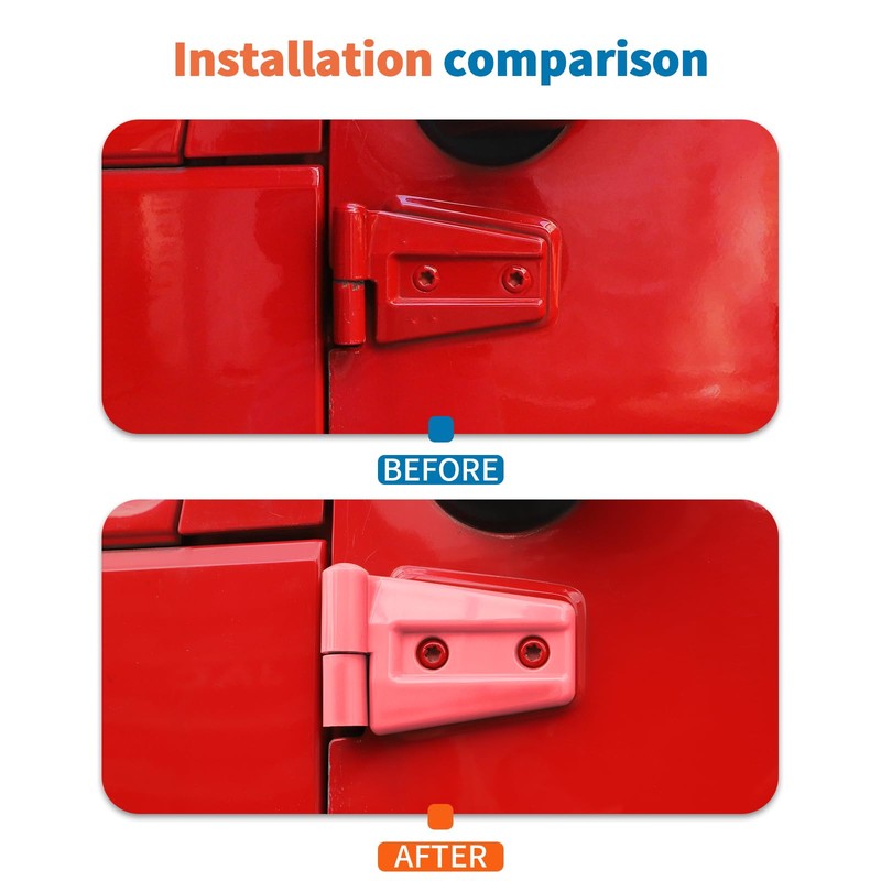 JeCar 12PCS Pink Full Set Hinge Cover Trim Kit Fit