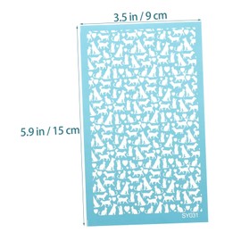 TEHAUX 1 Sheet Silk Screen Stencil for DIY Polymer Clay Reusable Heart Pattern Template for Dog Cat Design Easy to Use and Store Durable Printing Tool for Creative Projects