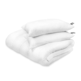 Fh Fam' Home Cosiness pillow set of 2 soft microfiber pillow with optimal support for neck and head - inner pillow breathable moisture regulating antibacterial