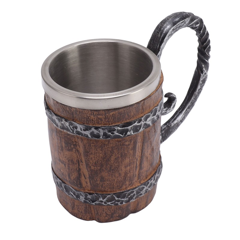 Viking Beer Mug with Handle 304 Stainless Steel Double Wall