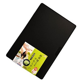 Shinki Synthetic Dragonfly Cutting Board Sheet, Antibacterial, Double-sided, Black, L, Width 14.4 x Depth 9.6 x Height 0.08 inches (36.5 x 24.5 x 0.2 cm), Made in Japan