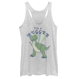 Fifth Sun Pixar Toy Story 4 Hugger Women's Racerback Tank Top, White Heather, XX-Large