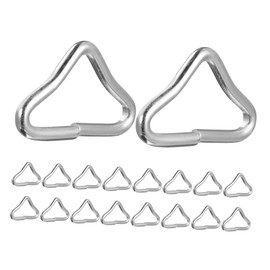 Kisangel 24pcs Trampoline Triangle Rings Heavy Duty Galvanized Steel Buckles for Easy Installation Enhanced Loadbearing Compatible with Various Trampoline Brands for Use