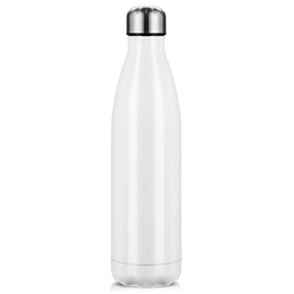 Stainless Steel Water Bottle Vacuum Insulated Water Bottle Premium Thermos Flask Insulated Bottle 24 Hours Cold and 12 Hours Hot for Sports, Fitness, Bike, Yoga, Outdoor, Camping (White, 750 ml)