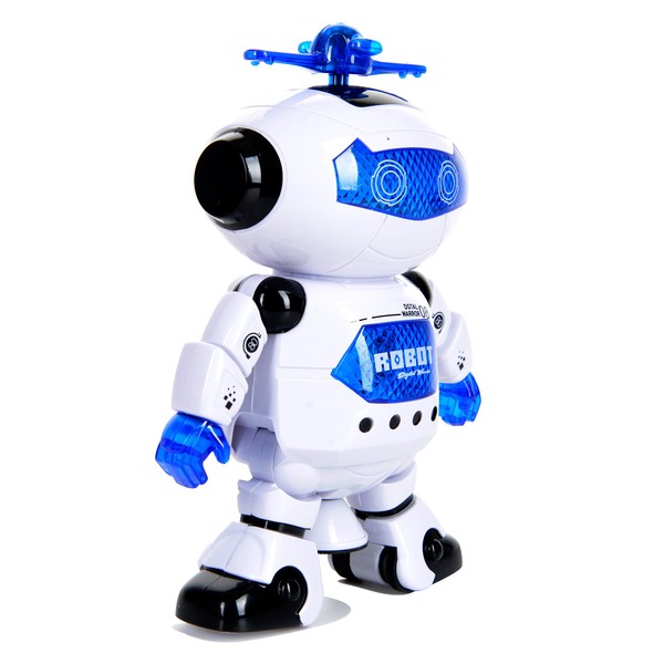 Toysery Walking Dancing Robot Toys for Kids - 360° Body Spinning Robot Toy with LED Lights Flashing and Music – Smart Interactive Electronic Singing, Toy for Toddler Boys and Girls