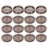 sourcing map 20Pcs 60mm/2.4in Air Vents Circular Soffit Vents, Drak