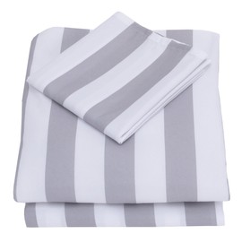 NoJo Juego de sábanas para niños de 3 piezas, gris & blanco, Fits standard toddler beds with a 52" x 28" mattress.