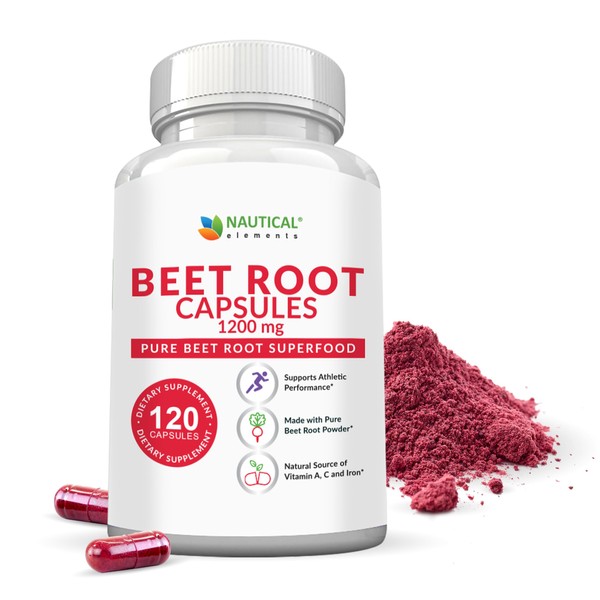 Beet Root Capsules - 1200mg Per Serving - 120 Beet