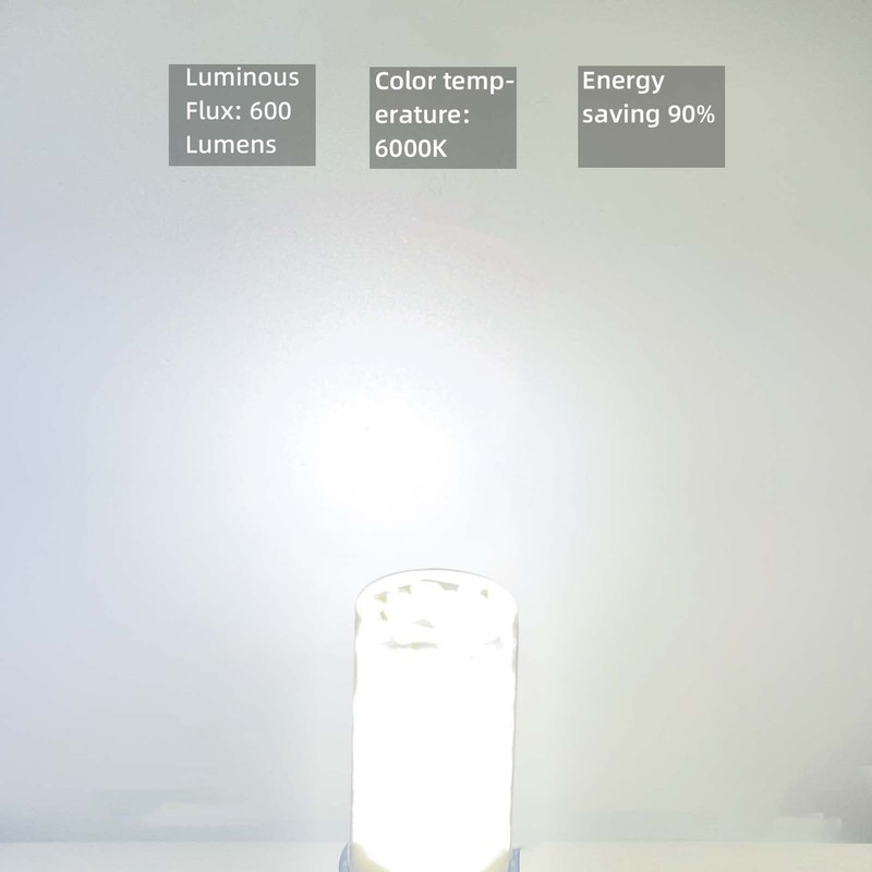 DAPSHU 6 Pack G9 Led Light Bulb 6W Equivalent 60W