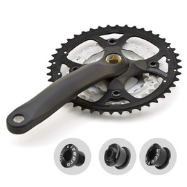 SING F LTD 5pcs M8 MTB Single Chainring Bolts Kit Black Aluminum Alloy Chainwheel Bolts & Nuts Cycling Disc Screws for Road Bike Mountain Bike