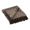 DII Zig Zag Throw Collection, Statement Blanket, 50x60, Stone