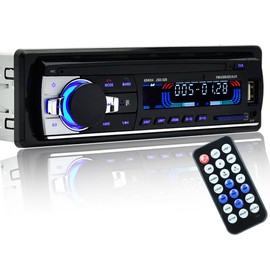 PolarLander Car Radio Audio USB/SD/MP3 Player Receiver Bluetooth Hands-Free with Remote Control Black 1 Din