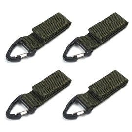 JEELAD Key Ring, Keychain, Tactical Ring, Carabiner, Velcro, Molle, Tactical Pouch Bag, Airsoft Game, Hook, Backpack, Compatible, Multi-functional