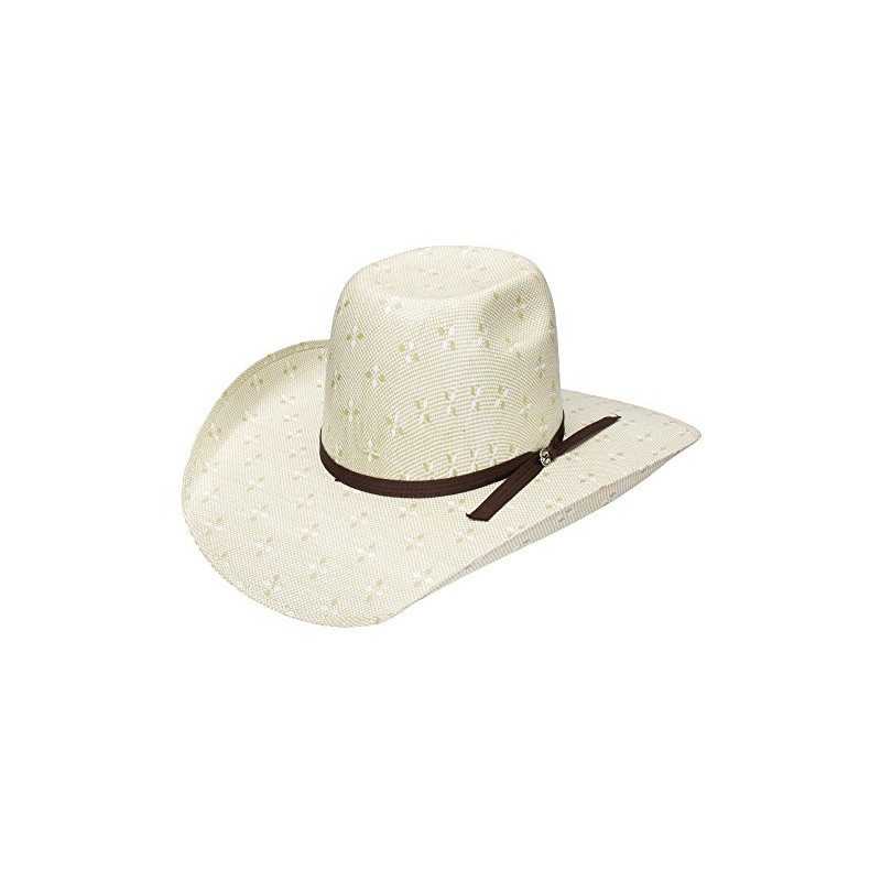 RESISTOL Hooey Collection Pecos Straw Cowboy Hat Tan,Green