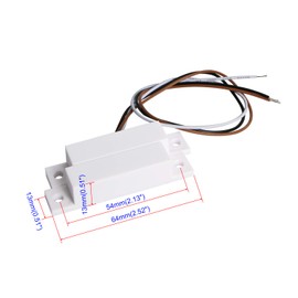 Aoje-Link 2SetsRC-32 Magnetic Reed Switch Normal Open Close NC + NO Door Alarm Window Security, Magnetic Door Switch, Magnetic Contact Switch, ABS