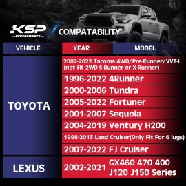 KSP 6X5.5 Hubcentric Wheel Spacers 1" For Tacoma 4WD 2002-2023 4Runner 1996-2024