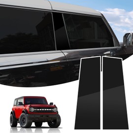 2Pcs B Pillar Trim Cover Center Window Outer Pillar Post Panel Cover Anti-Scratch Molding Covers Stickers Decorative Exterior Accessories for Ford Bronco 2021-2025