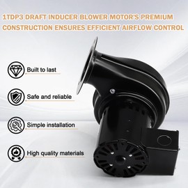 Hiorucet Draft Inducer Blower Motor for Dayton 1TDP3, Fasco 4C443, 7021-4931, 50748-D500, 7021-10870, 7021-5713, 7021-2588, 9MRW2, RS Series Crown Royal Stoves 50-018, Replacement for Dayton 1TDP3