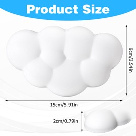 Mabor Wolke Maus Handgelenkauflage Leder Handballenauflage Maus Ergonomische Maus Handgelenkstütze mit Rutschfester Unterseite für Desktop Laptop Computer Büro