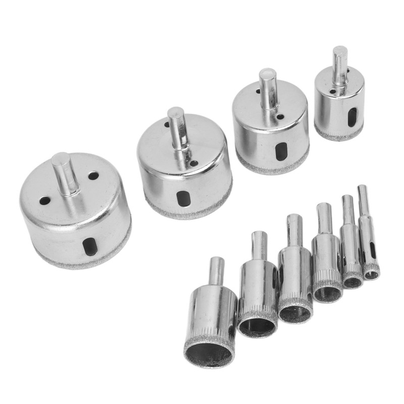 10PCS Diamond Drill Bit Diamond Hole Saw for Glass Tile