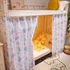 Navhao 2 Panels,Bottom Bunk Bed Curtains Cloth Breathable Bed Canopy