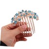 FRCOLOR 4pcs Rhinestone Flower Hair Combs Elegant Metal Hair Clips