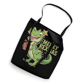 Dinosaur Lover Merry Xmas Christmas Day T-rex Santa Claus Tote Bag