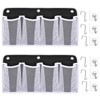 RV Shoe Storage for Bedside - 4 Pocket Wall Mounted