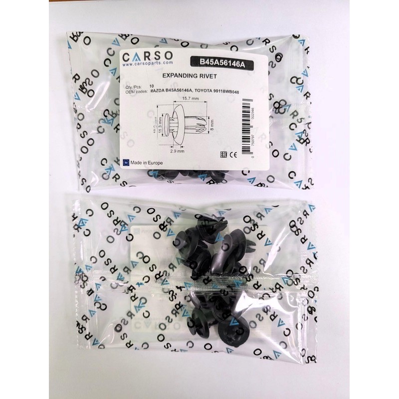 CARSO Replacement Expanding Rivets Diameter 8 mm Compatible with Mazda