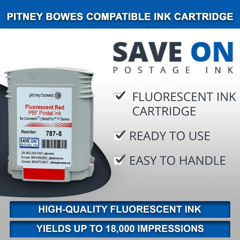 Save On Postage Ink 787-8 Compatible Pitney Bowes Postage Machine