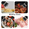 Lonffery Salt and Pepper Shakers, Stainless Steel and Glass Bottle,