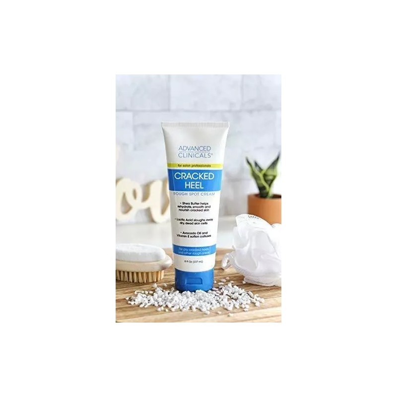 Advanced Clinicals Cracked Heel Cream For Dry Feet, Rough Spots,