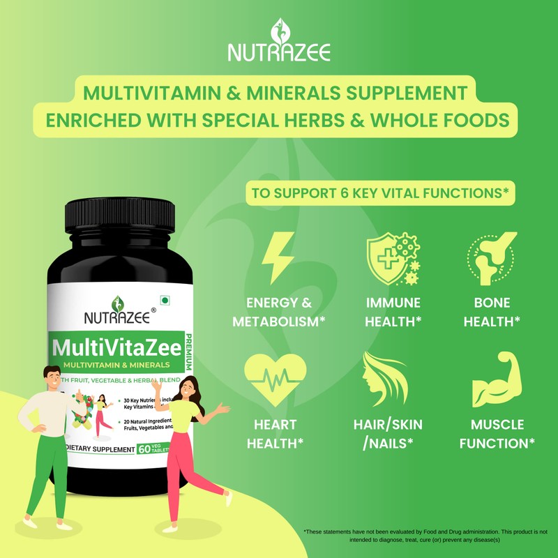 Nutrazee Nutrazee MultiVitaZee Multivitamin & Minerals Supplement for Men &