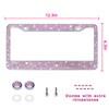 Bling License Plate Frame for Women, Sparkly Stainless Steel License
