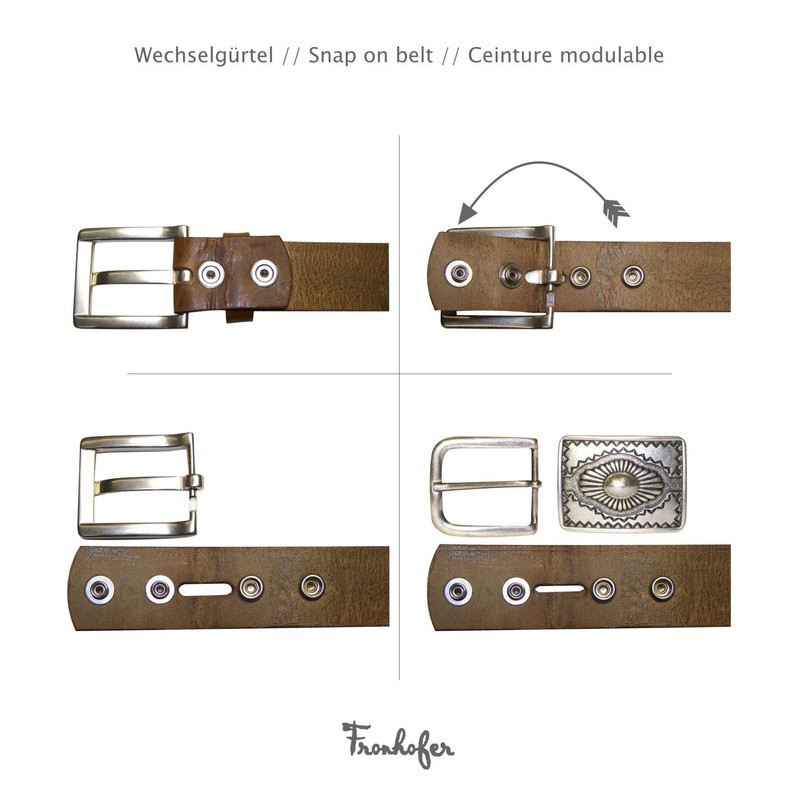 FRONHOFER Slim Belt Women's Gold-Plated Buckle 2.2 cm Women's Belt