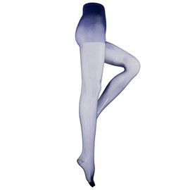 NuVein Compression Pantyhose, 15-20 mmHg Support, Women's Sheer Nylon Hosiery Tights, Closed Toe, Navy, Medium