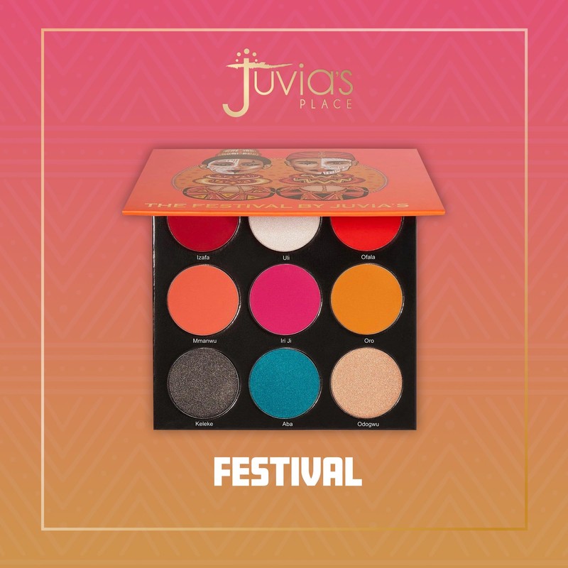 Juvia's Place Palette The Festival - Bold Coral, Red, Glittery