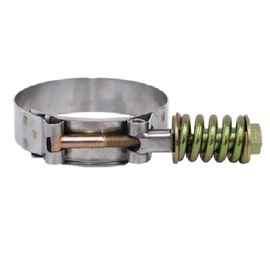 Tectran HTS406 Hose Clamp (, Spring Loaded T-Bolt, 4 1/16" - 4 3/8" Clamping Range, 3/4" Band Width, Pack of 2)