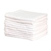 Face Towels, 10 Pieces, Cotton, White, Thin, 200 Momme, Solid,