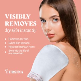 Exfoliating Glove - Turkish Hammam Mitt for Bath Shower, Exfoliating Mitt Body Scrubber, Dead & Dry Skin Remover for Body, Great for Spray Tan Removal, Smooth Skin Surface