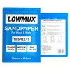 Pack Of 10 Premium Assorted Sandpaper Sheets (Fine x3, Medium